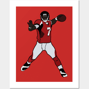 Michael Vick Throwback Atlanta Falcons NFL Posters and Art